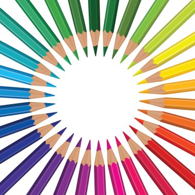 Kalem gökkuşağı renkli