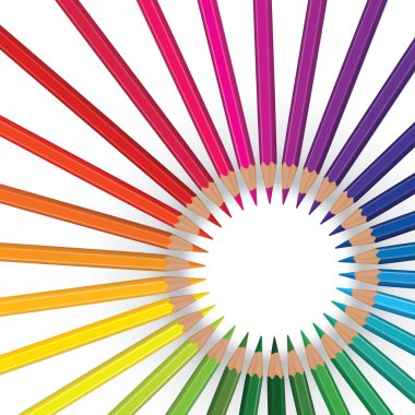 Kalem gökkuşağı renkli