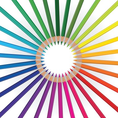 Kalem gökkuşağı renkli