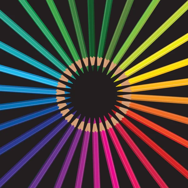 Potlood regenboog kleur — Stockvector