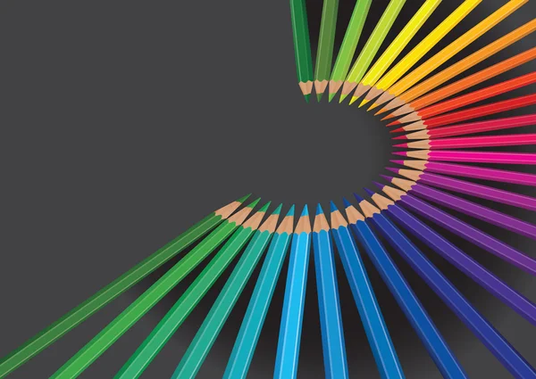 Crayon couleur arc-en-ciel — Image vectorielle