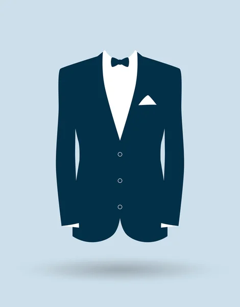 Grooms suit jacket outfit — Stock Vector