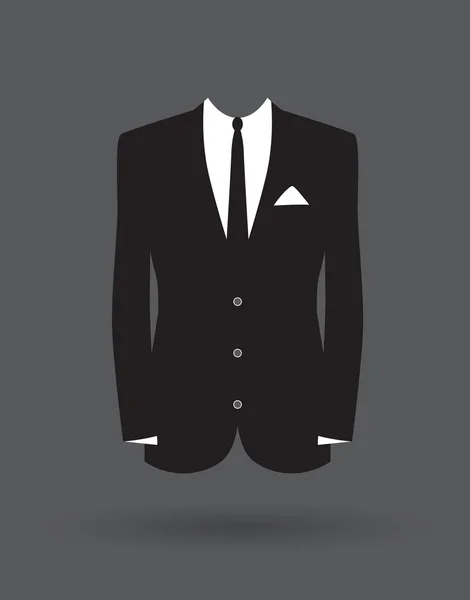 Traje de traje de novio chaqueta — Vector de stock