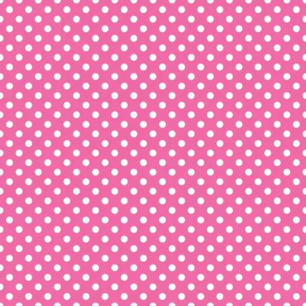 Sem emenda rosa polka dot fundo — Vetor de Stock