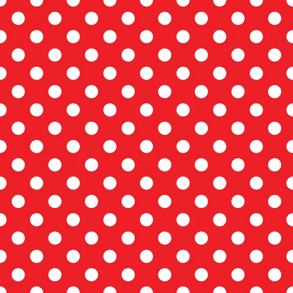 Seamless red polka dot background — Stock Vector