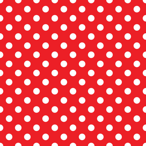 Seamless red polka dot background