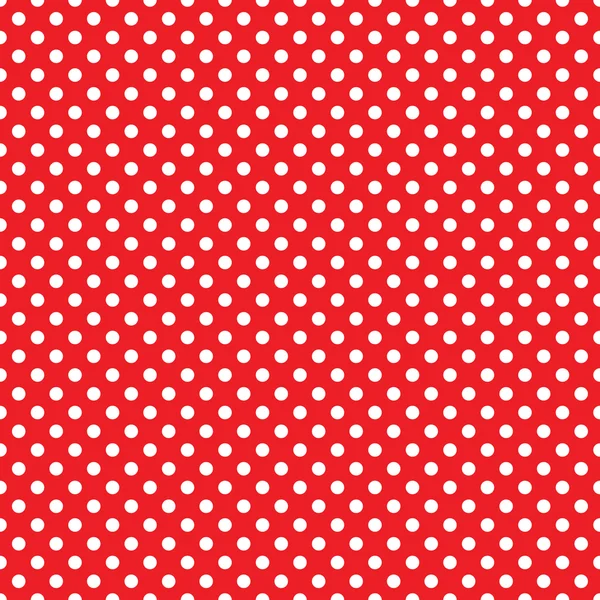 Seamless red polka dot background — Stock Vector
