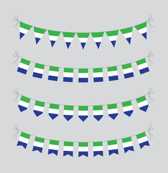 Bunting Sierra Leona — Archivo Imágenes Vectoriales