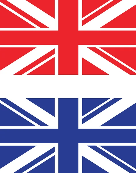 Red and blue uk flag — Stock Vector