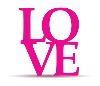 pink love text