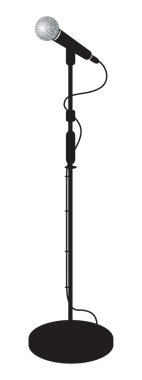 microphone stand clipart