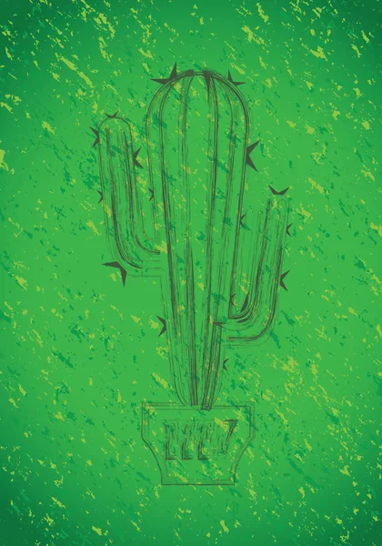 Cactus verde — Vector de stock