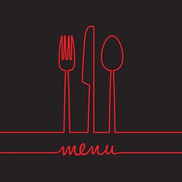 叉子和勺子套刀 — 图库矢量图片