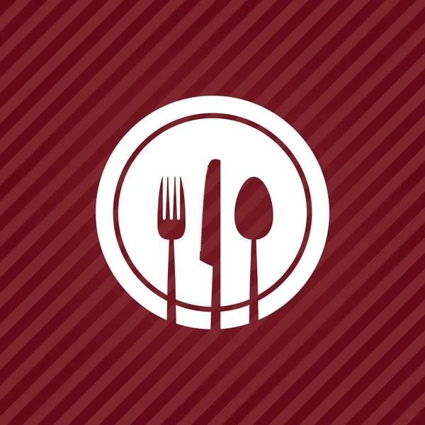 Set forchetta e cucchiaio — Vettoriale Stock