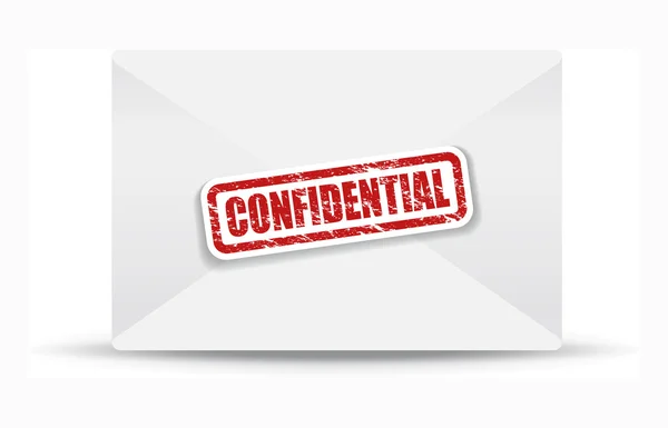 Confidential white closed envelope — Stock Vector