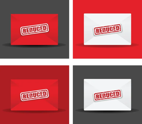 Reduced white envelope set — Stock Vector