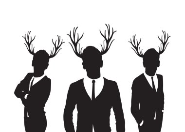 stag men group clipart