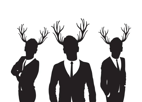 Stag men group — Stock Vector