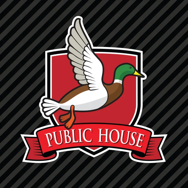 Flying colour mallard Stock Vector