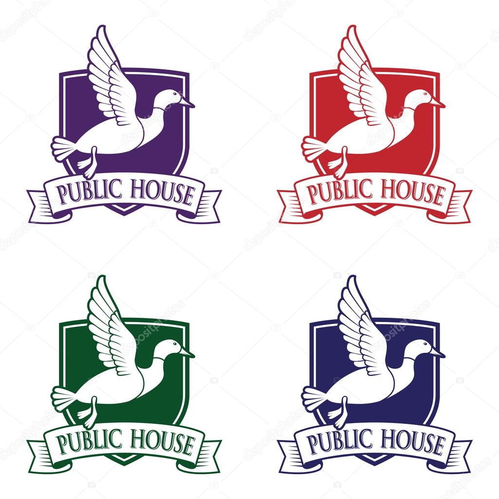 Flying colour mallard set with sign Public house