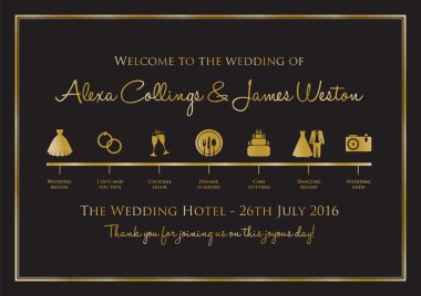 Wedding timeline background vector Wedding timeline background vector