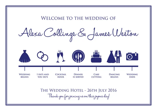 Düğün zaman çizelgesi arka plan