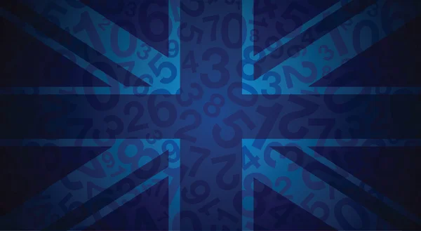 Eine abstrakte blaue britische Flagge — Stockvektor