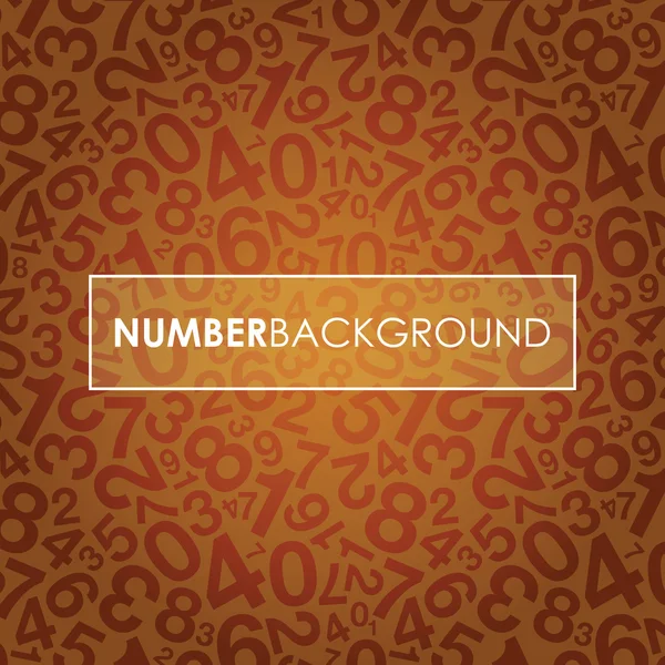 An orange abstract number background — Stock Vector