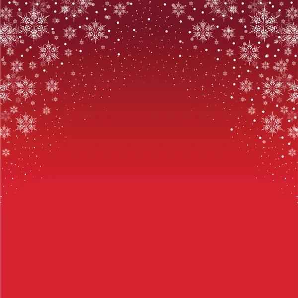 Un fond de flocon de neige rouge et blanc — Image vectorielle