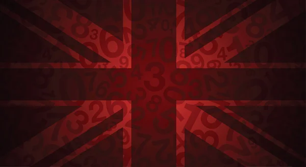 An abstract red uk flag — Stock Vector