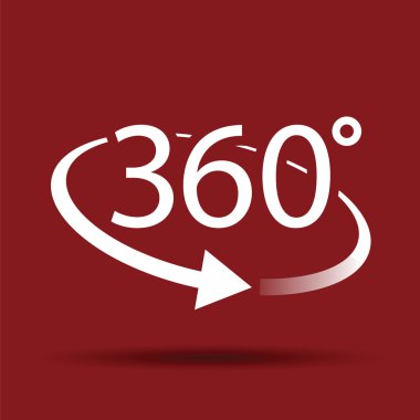 Üç yüz altmış derece soyut simgesi