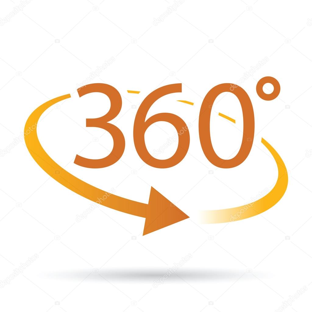 three hundred and sixty degree abstract icon