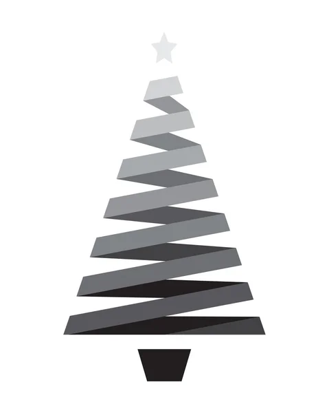 Einfacher Weihnachtsbaum — Stockvektor