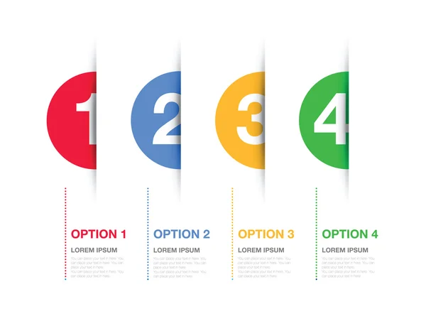 Multi coloured numbered option background Vector Graphics