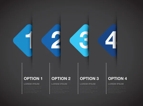 Option numérotée arrière-plan — Image vectorielle