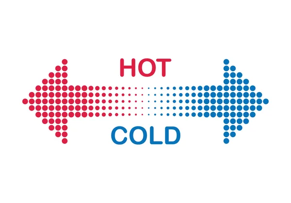Heiß und kalt — Stockvektor