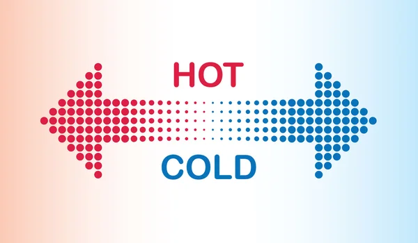 Gorące i zimne — Wektor stockowy