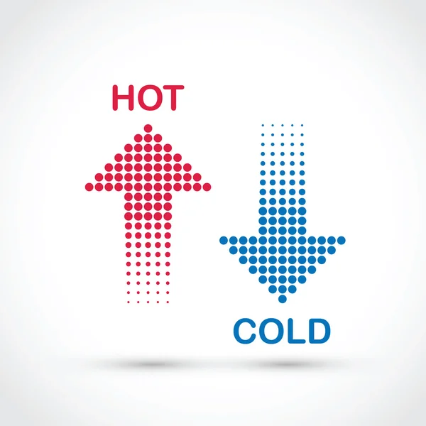 Hot and cold — Stock Vector