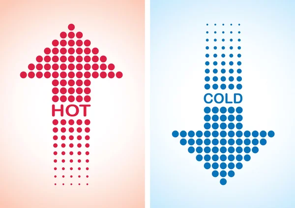 Hot and cold — Stock Vector