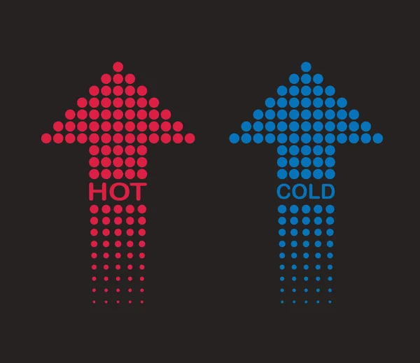 Warme en koude — Stockvector