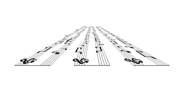 Notes de musique fond — Image vectorielle