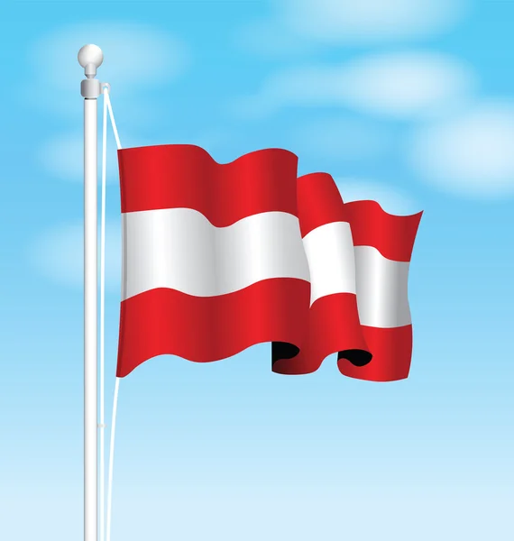 Národní vlajka Rakousko — Stockový vektor