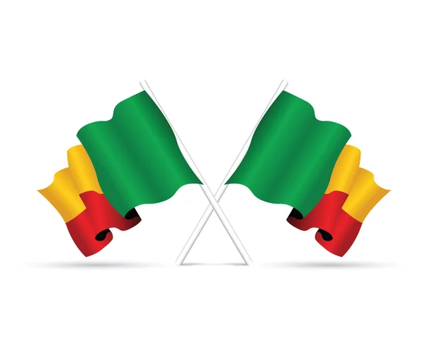 Beninische Nationalflagge — Stockvektor