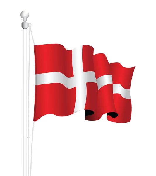 Denmark national flag — Stock Vector