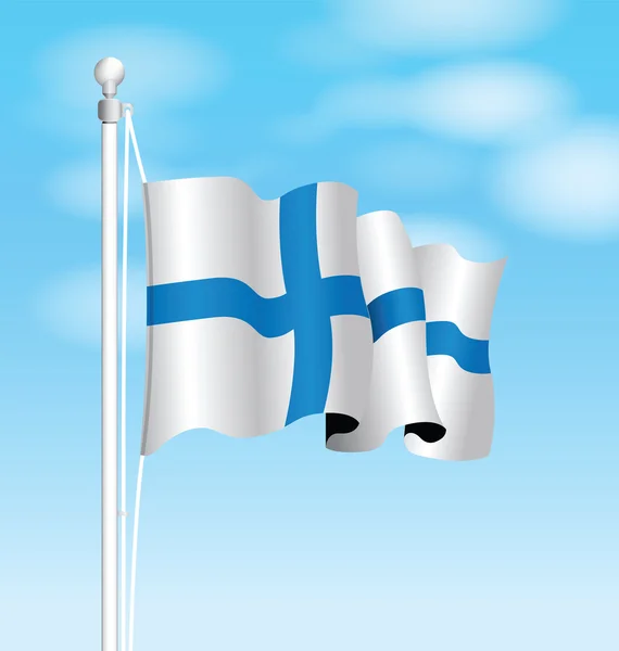Bandiera nazionale della Finlandia — Vettoriale Stock