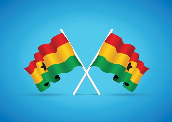 Ghana-Nationalflagge — Stockvektor