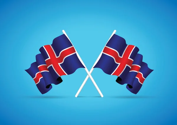 Islandská vlajka národní — Stockový vektor