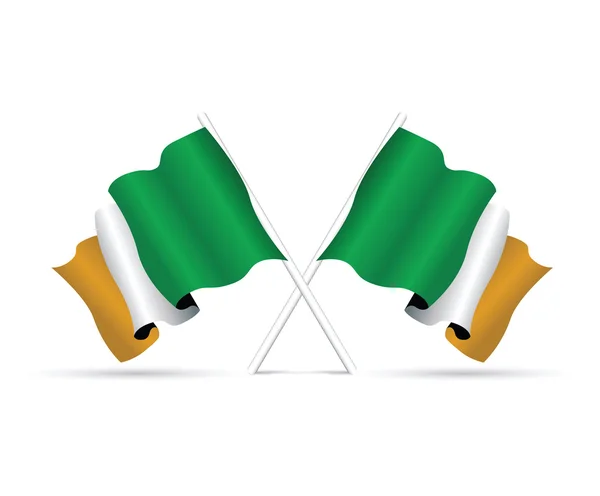 Národní vlajka Irsko — Stockový vektor