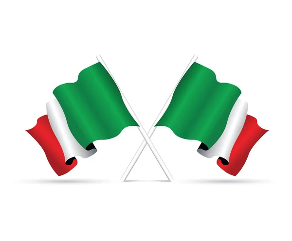 Italien nationella flagga — Stock vektor