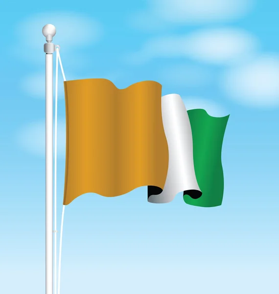 Bandera de Costa de Marfil — Vector de stock